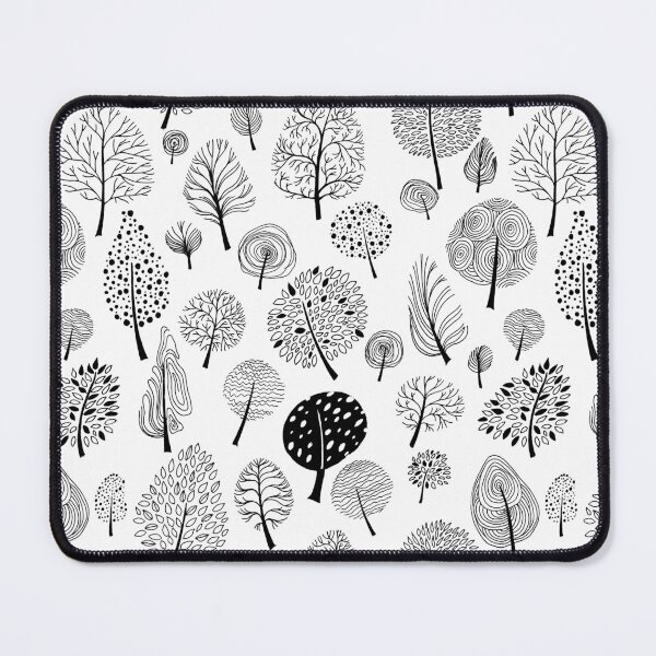 Item preview, Summer trees black and white ink graphics designed and sold by LenaSfinks.