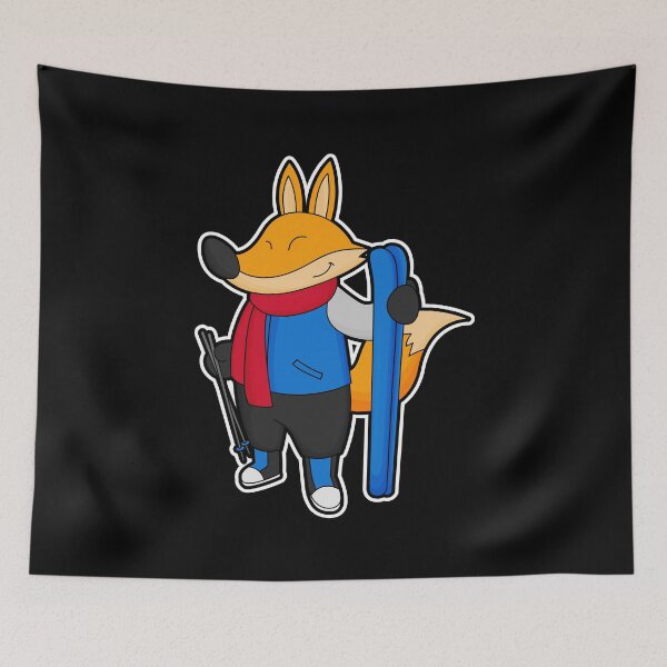 Item preview, Fox as Skier with Ski designed and sold by Snabdesign84.