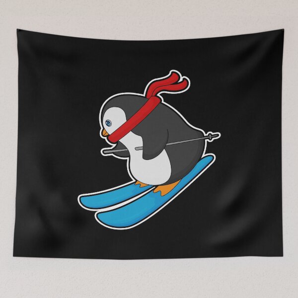 Item preview, Penguin as Skier with Ski designed and sold by Snabdesign84.