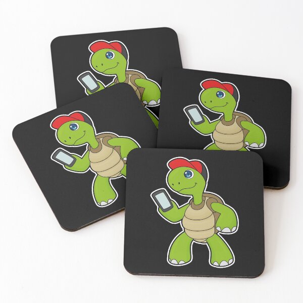 Item preview, Turtle with Phone & Hat designed and sold by Snabdesign84.