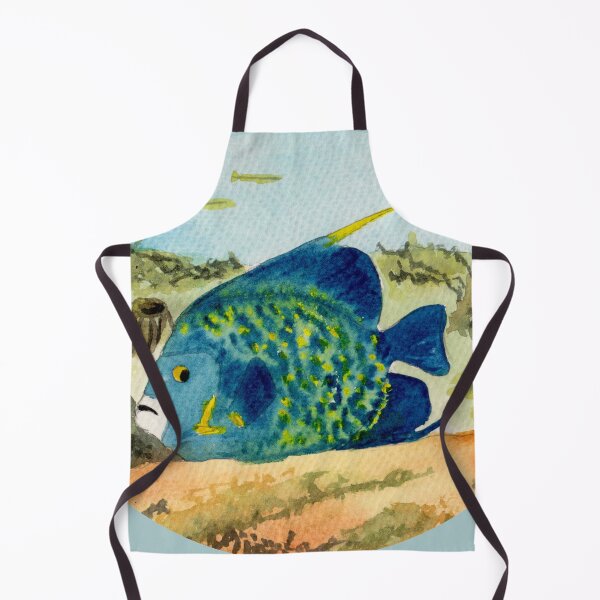 Item preview, Angel fish on reef background designed and sold by Zamen.