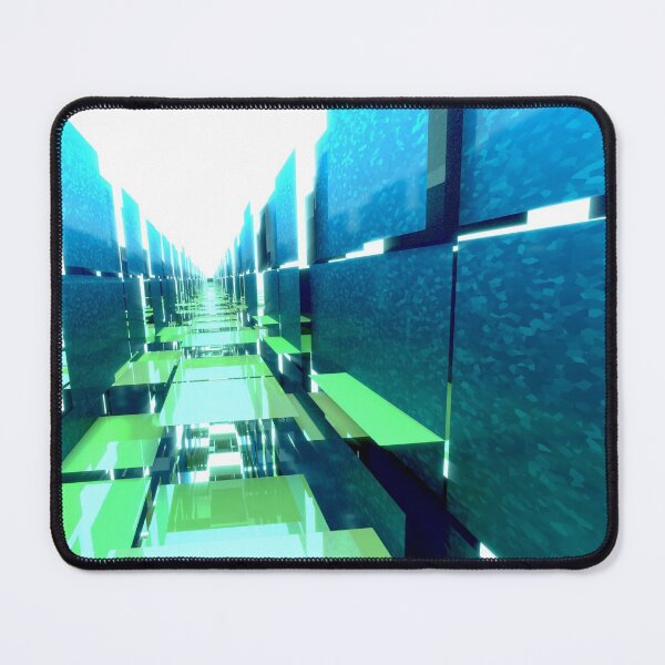 Item preview, Blue, Emerald and Aqua Tunnels Modern Digital Art designed and sold by Dr-Pen.
