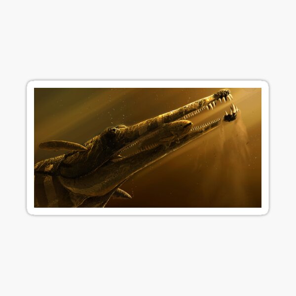 Australerpeton snags a Coelacanth Sticker