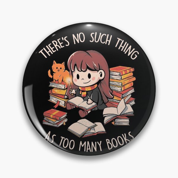 Item preview, Theres No Such Thing As Too Many Books - Cute Geek Book Cat Gift designed and sold by EduEly.