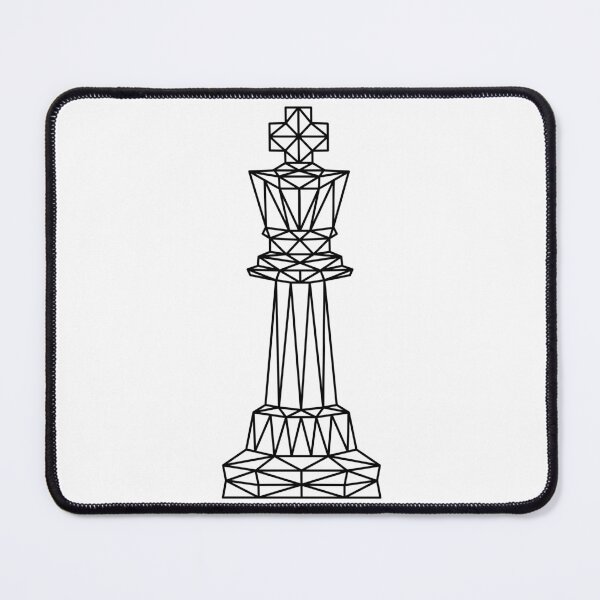 Item preview, Geometric black chess king designed and sold by felinefeelings.