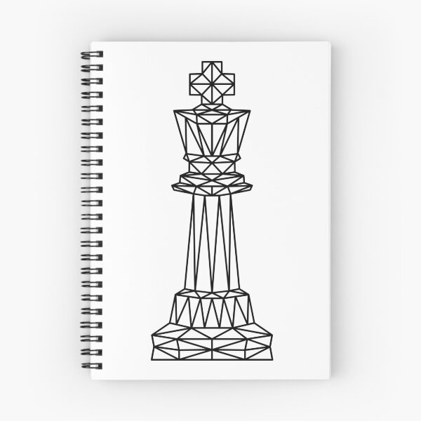 Item preview, Geometric black chess king designed and sold by felinefeelings.