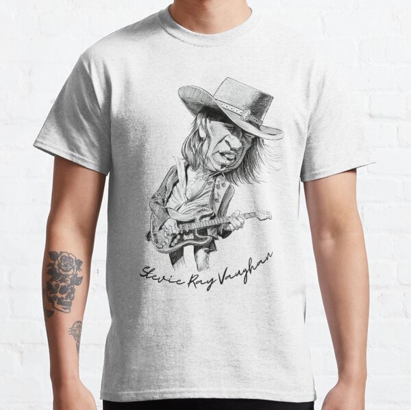 Srv Stevie Ray Vaughan Draw Sketch Caricature T Shirt For Sale By Bebykia Redbubble 3663