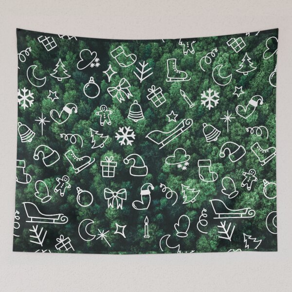 Item preview, Christmas pattern, green pine trees designed and sold by patternme.