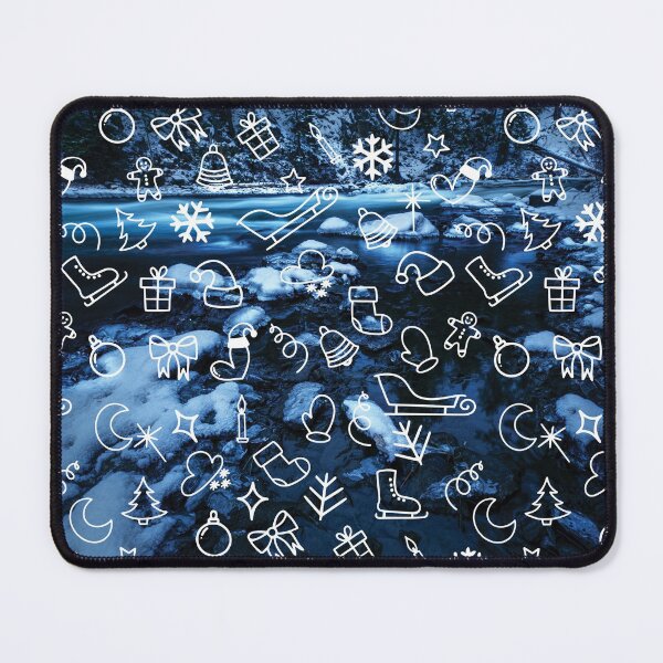 Item preview, Christmas pattern, deep blue frozen water designed and sold by patternme.