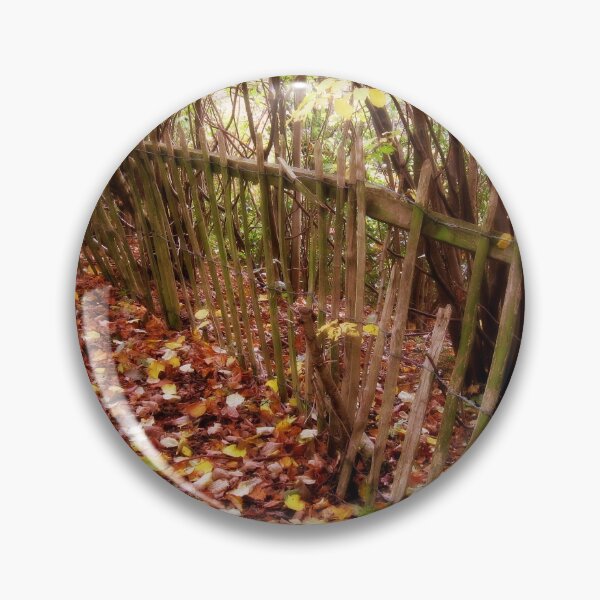 Artikelvorschau, A leafy lane and a broken wooden fence. entworfen und verkauft von ronsaunders47.