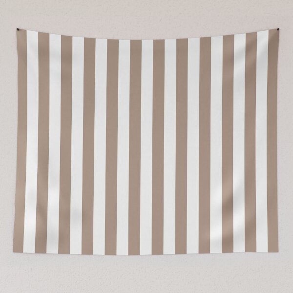 Item preview, Small WARM TAUPE and WHITE Vertical STRIPES designed and sold by RachelMacht.