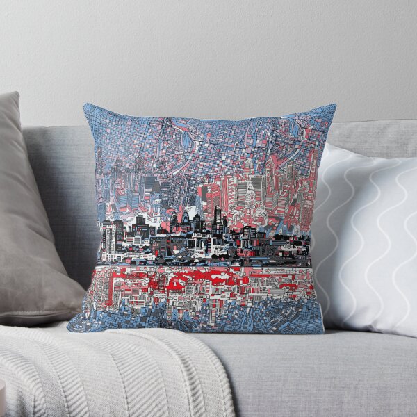 Philadelphia Eagles Legends Illustration Throw Pillow for Sale by Rebecca  Lutterschmidt