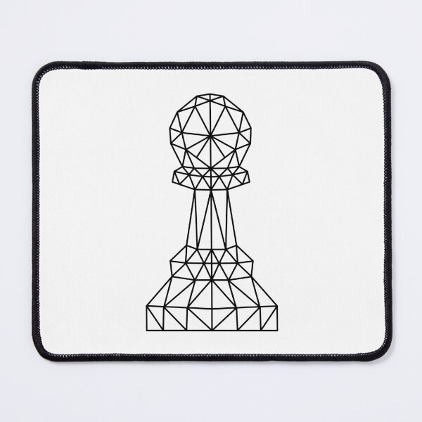 Item preview, Geometric black chess pawn designed and sold by felinefeelings.