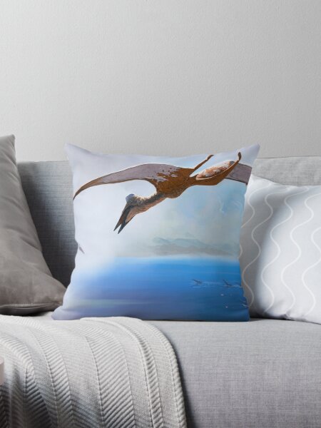 Item preview, Azhdarchid pterosaurs soaring over sauropods designed and sold by The Joseph Moore Museum at Earlham College.