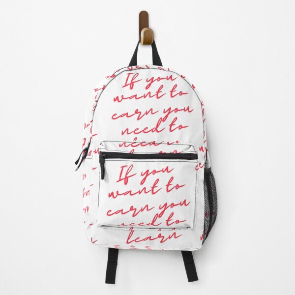 Item preview, If you want to earn You need to learn in Red designed and sold by LoloTrends.