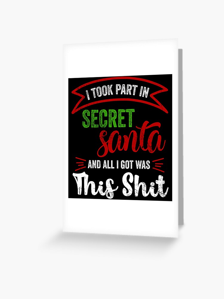 DIGITAL PRINTABLE Secret Santa Funny Gift Tags Set of 24 for 