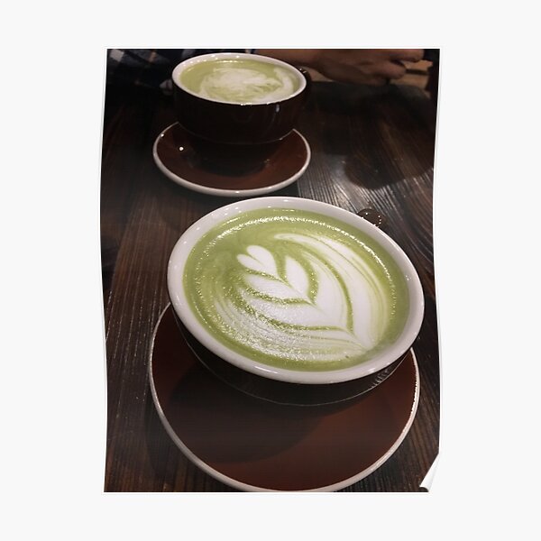 "Matcha Green Tea Latte Art" Poster for Sale by baeng1997 Redbubble