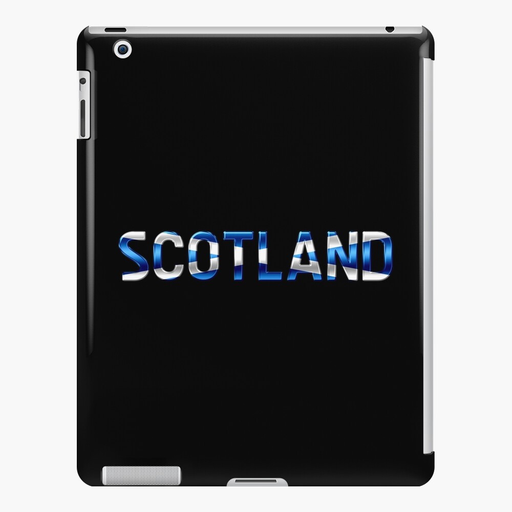 scotland-scottish-flag-metallic-text-ipad-case-skin-for-sale-by