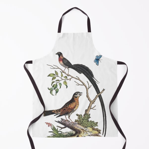 Item preview, Two Birds, One with Very Long Tailfeathers, and Blue Butterfly designed and sold by mycloudzdesign.