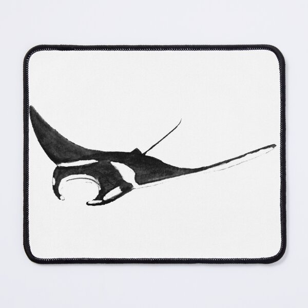 Item preview, manta ray black version watercolor way designed and sold by Zamen.