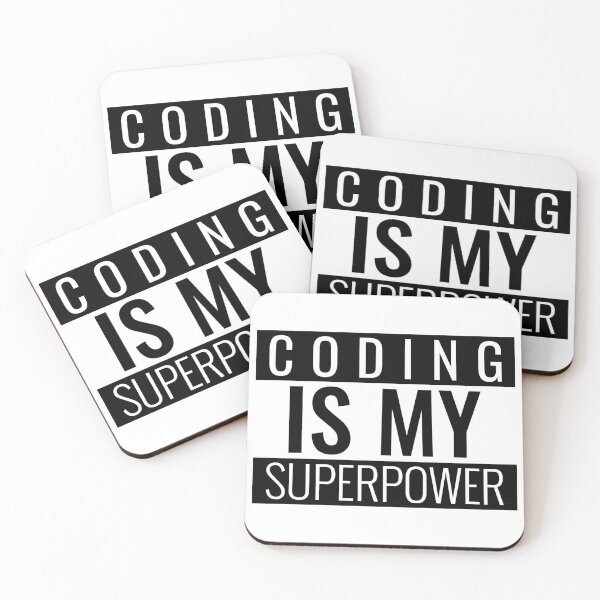 Item preview, CODING IS MY SUPERPOWER STICKER/T-SHIRT designed and sold by BestCoolStuff.