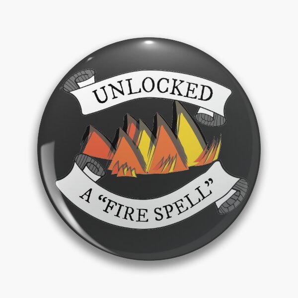 Item preview, Unlocked A Fire Spell!  designed and sold by TheDiamondRiot.