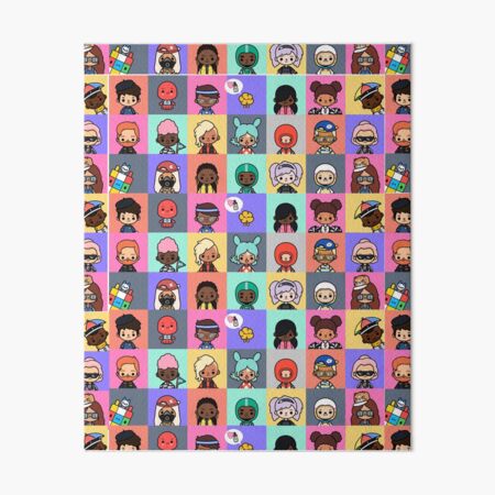 toca boca character pack Art Board Print for Sale by Pocapoㅤ