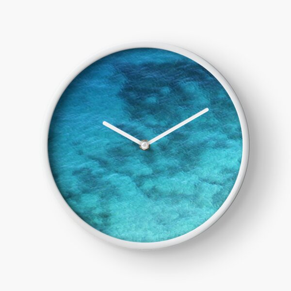 Oacian Blue Color - Ocean Waves Clock