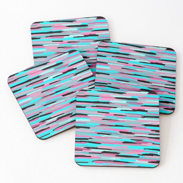 Item preview, Rain Puddles Abstract in Pink, Blue, and Black designed and sold by DanielleGensler.
