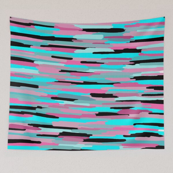 Item preview, Rain Puddles Abstract in Pink, Blue, and Black designed and sold by DanielleGensler.