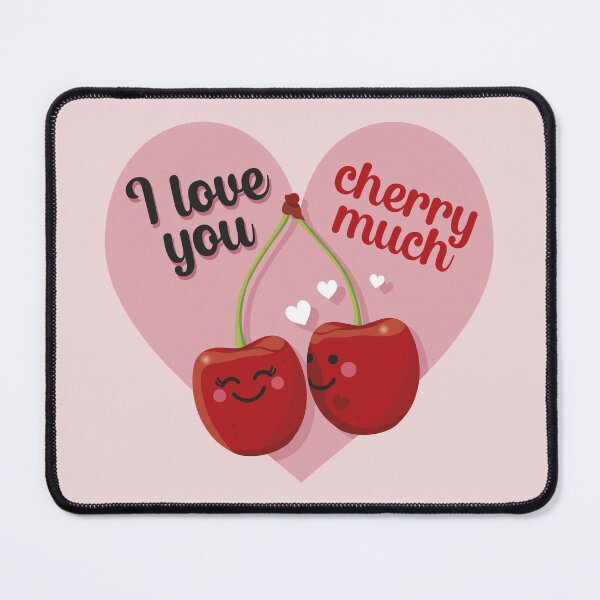 Item preview, I Love You Cherry Much - Valentine's Cherries designed and sold by VicEllisArt.