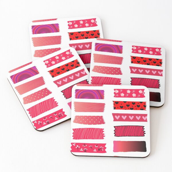 Item preview, Red Washi Tape Look Set Of Red designed and sold by Rainbows Rock.