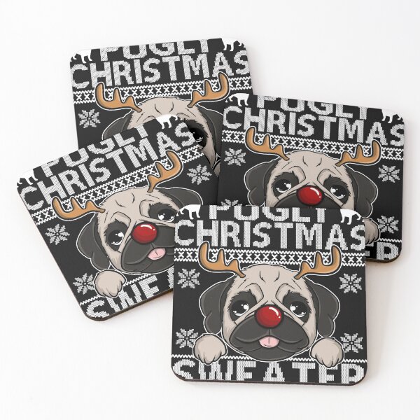 Item preview, Dog Pug Christmas Reindeer Ugly Christmas Sweater designed and sold by Frontoni.