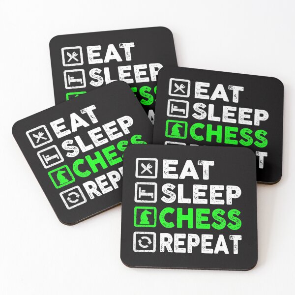Item preview, eat sleep chess repeat designed and sold by Majesticoo.