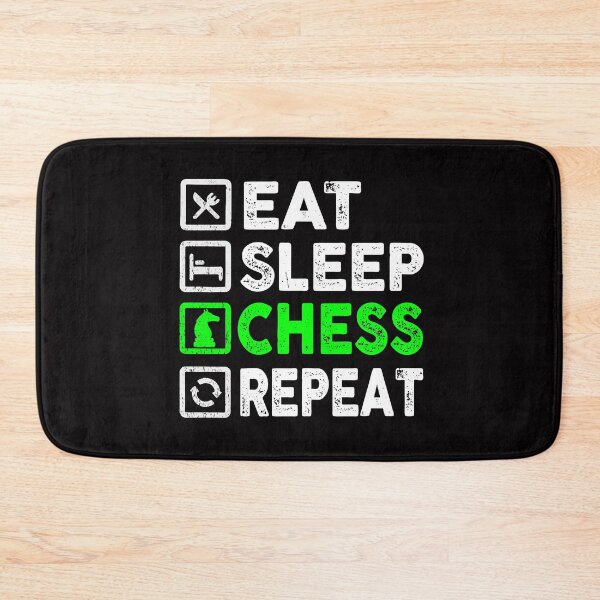 Item preview, eat sleep chess repeat designed and sold by Majesticoo.