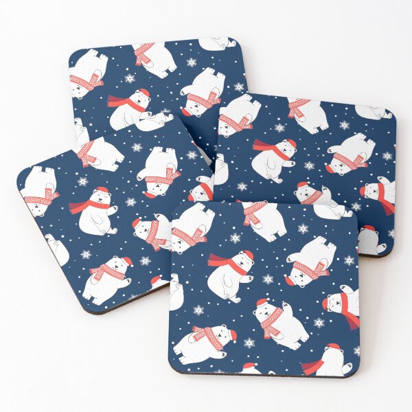 Item preview, A happy go lucky christmas polar bear in a pretty red scarf and santa hat - Happy Christmas and a happy new year! - Available in stickers, clothing, etc designed and sold by crazycollective.
