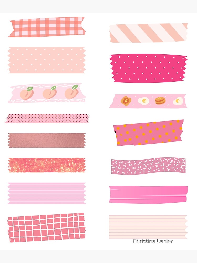 Pink Washi Tape Look Set Of Pink Photographic Print for Sale by Rainbows  Rock