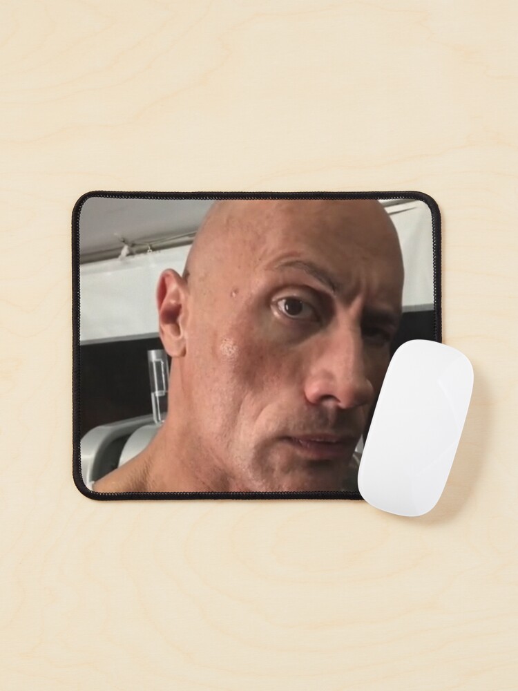 The rock eyebrow meme Mouse Pad for Sale by kamilesz