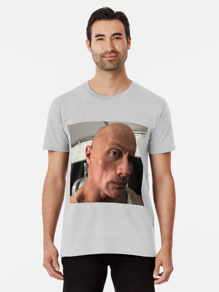 the rock sunglasses eyebrow meme | Premium T-Shirt