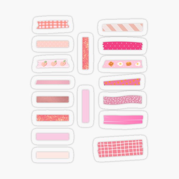 Pink Washi Tape Look Set Of Pink Photographic Print for Sale by Rainbows  Rock