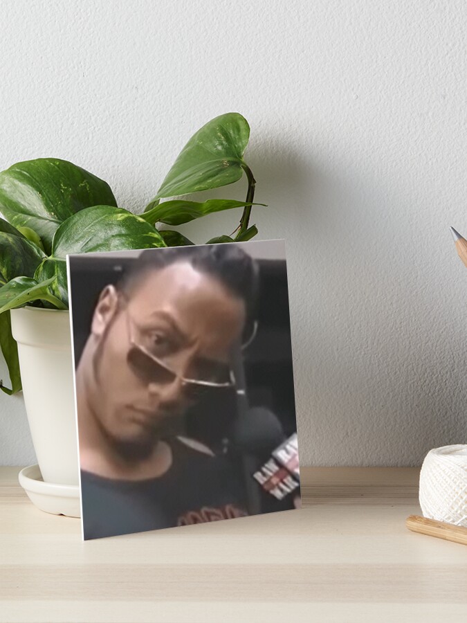 the rock sunglasses eyebrow meme Poster for Sale by kamilesz