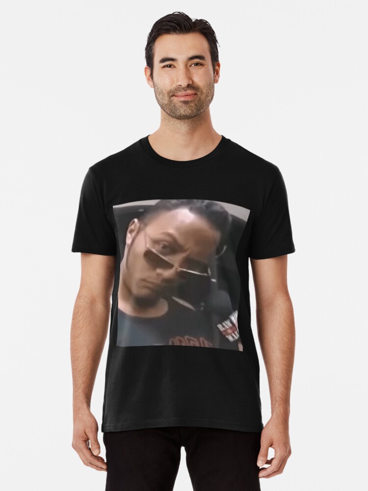 the rock sunglasses eyebrow meme Premium T-Shirt for Sale by kamilesz