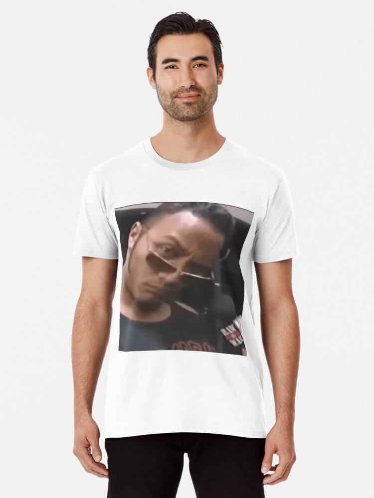 the rock sunglasses eyebrow meme Premium T-Shirt for Sale by kamilesz