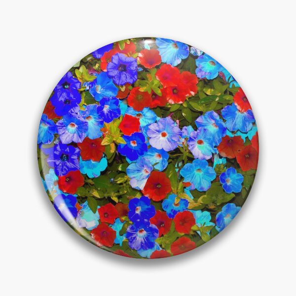 Item preview, Blooming Small Multicolored Blue, Light Blue, and Red Petunia   designed and sold by IraNiva.