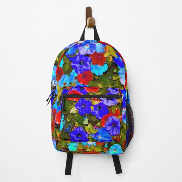 Item preview, Blooming Small Multicolored Blue, Light Blue, and Red Petunia designed and sold by IraNiva.