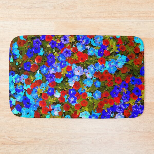 Item preview, Blooming Small Multicolored Blue, Light Blue, and Red Petunia   designed and sold by IraNiva.