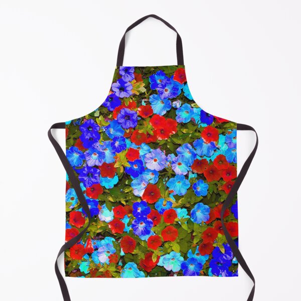 Item preview, Blooming Small Multicolored Blue, Light Blue, and Red Petunia   designed and sold by IraNiva.
