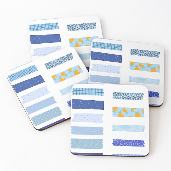 Item preview, Blue Washi Tape Look Set Of Blue designed and sold by Rainbows Rock.