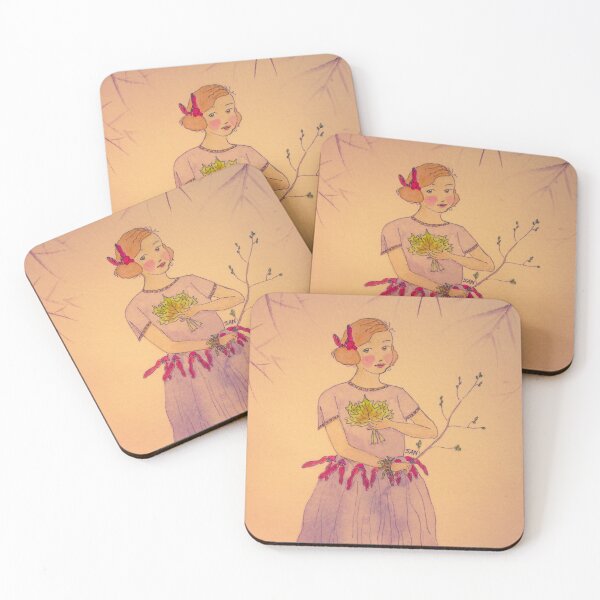Item preview, The Maple Girl Watercolor In Forest Glow designed and sold by TurnipWilson.