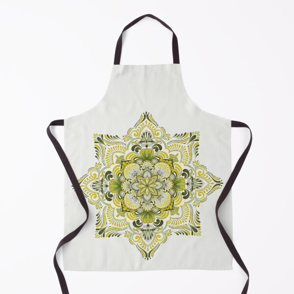 Item preview, Vibrant mandala pattern green and yellow designed and sold by Advaya Arts.